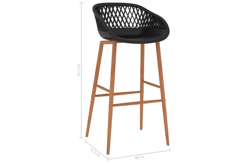 Barstolar 4 st svart - Svart - Möbler - Stolar & fåtöljer - Barstol & barpall
