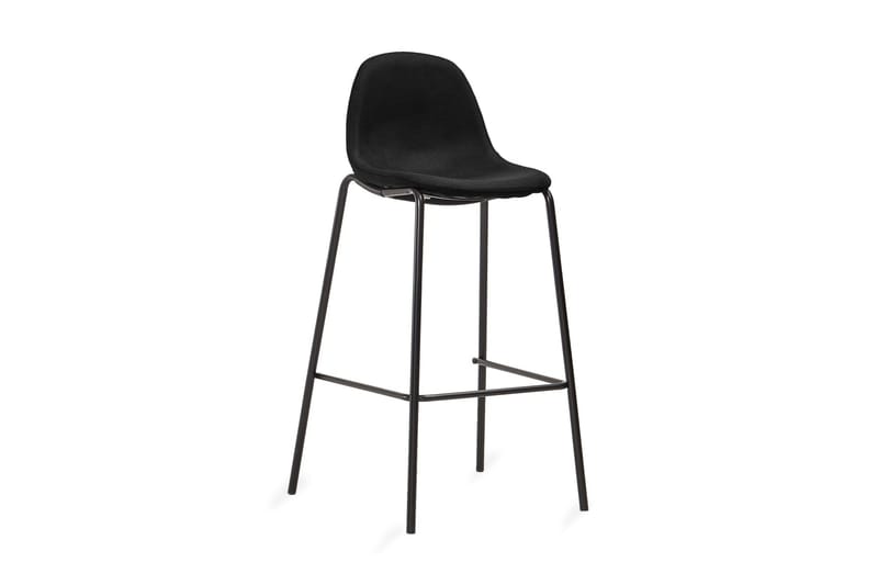 Barstolar 4 st svart tyg - Svart - Möbler - Stolar & fåtöljer - Barstol & barpall