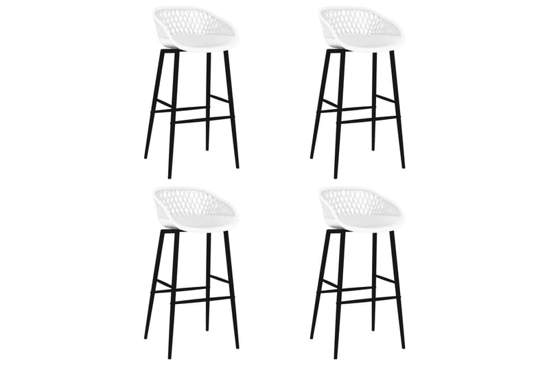 Barstolar 4 st vit - Vit - Möbler - Stolar & fåtöljer - Barstol & barpall