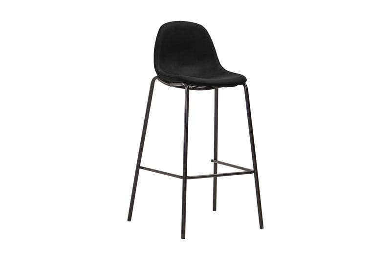 Barstolar 6 st svart tyg - Svart - Möbler - Stolar & fåtöljer - Barstol & barpall