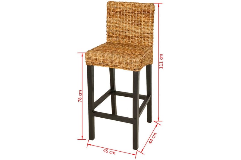 Barstolar manillahampa brun 2 st - Brun - Möbler - Stolar & fåtöljer - Barstol & barpall