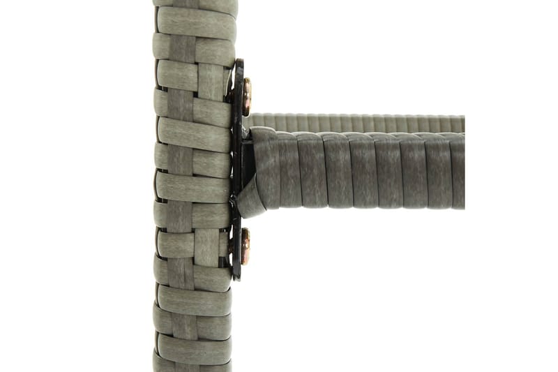 Barstolar med dynor 3 st grå konstrotting - Grå - Barstol & barpall
