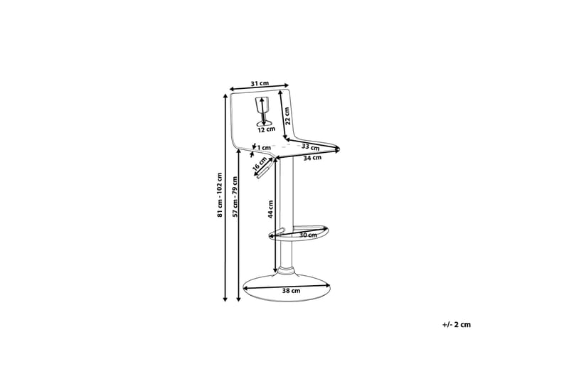 Busan Barstol 38 cm - Transparent - Barstol & barpall