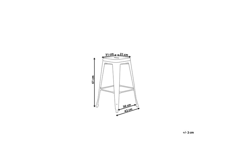 Cabrillo Barstol 40 cm - Röd - Barstol & barpall