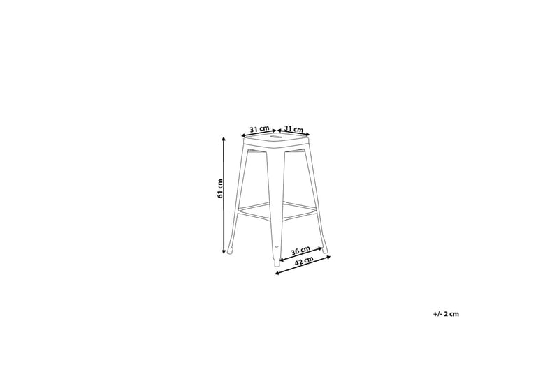 Cabrillo Barstol 42 cm - Gul - Möbler - Stolar & fåtöljer - Barstol & barpall