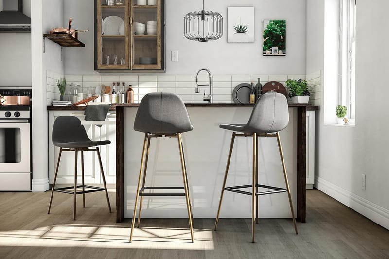 Copley Barstol Mörklinnegrå - Dorel Home - Möbler - Stolar & fåtöljer - Barstol & barpall