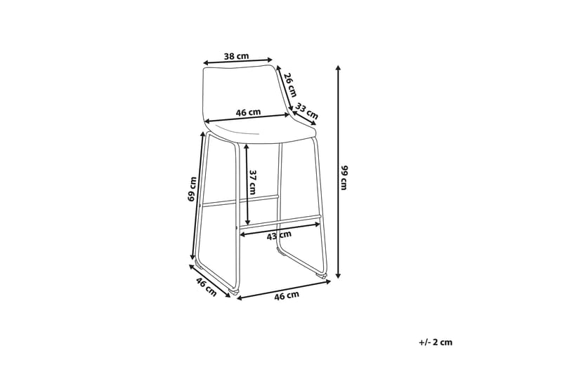 Franks Barstol 46 cm - Brun - Barstol & barpall