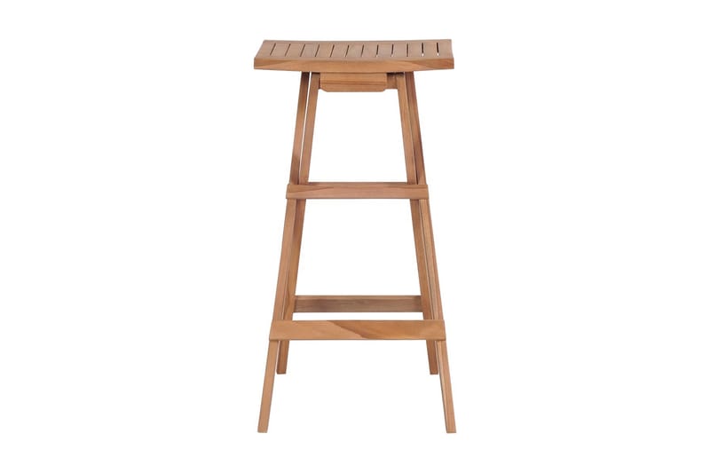 Hopfällbara barstolar 2 st massiv teak - Brun - Möbler - Stolar & fåtöljer - Barstol & barpall