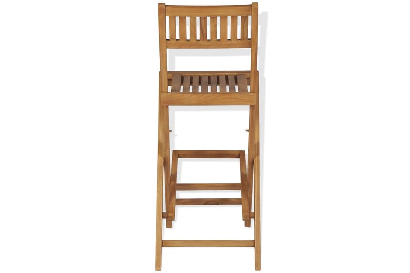 Hopfällbara barstolar 2 st massiv teak - Brun - Möbler - Stolar & fåtöljer - Barstol & barpall