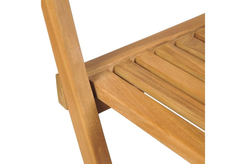 Hopfällbara barstolar 2 st massiv teak - Brun - Möbler - Stolar & fåtöljer - Barstol & barpall