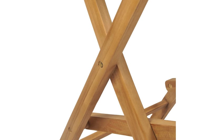 Hopfällbara barstolar 2 st massiv teak - Brun - Möbler - Stolar & fåtöljer - Barstol & barpall