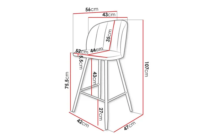 Kintore Barstol - Svart - Möbler - Stolar & fåtöljer - Barstol & barpall
