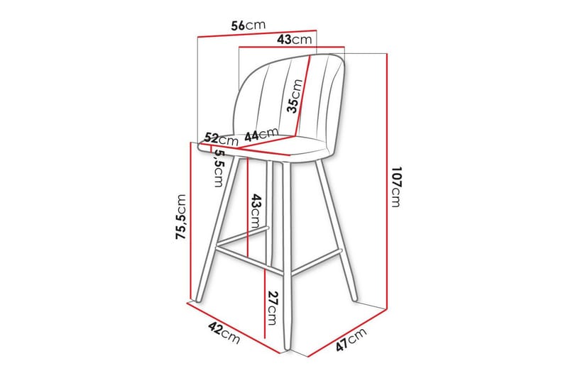 Kintore Barstol - Svart - Möbler - Stolar & fåtöljer - Barstol & barpall