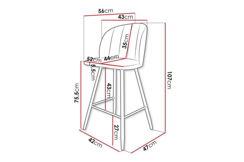 Kintore Barstol - Svart - Möbler - Stolar & fåtöljer - Barstol & barpall