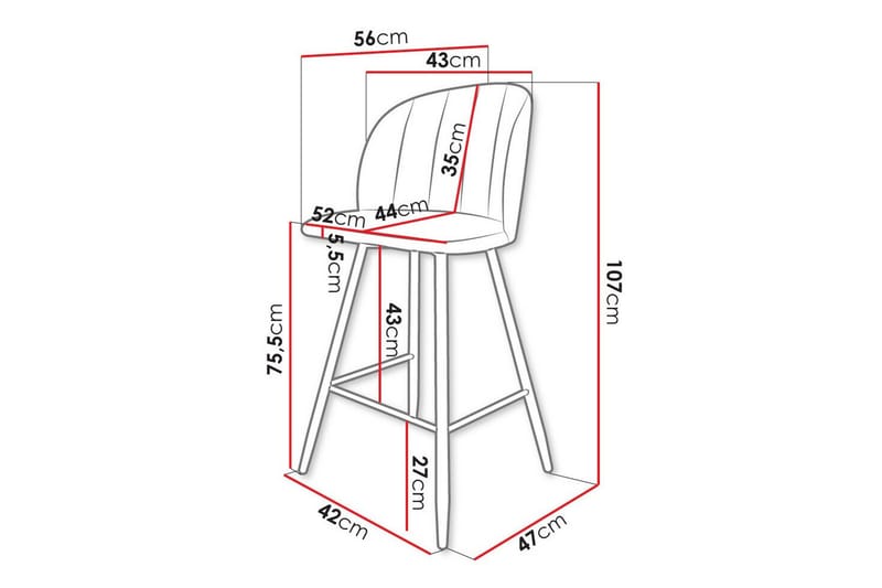 Kintore Barstol - Svart - Möbler - Stolar & fåtöljer - Barstol & barpall