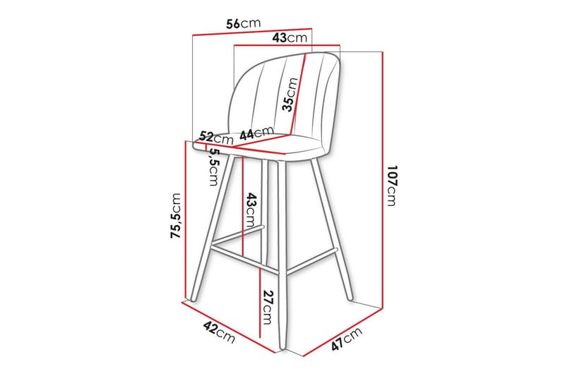 Kintore Barstol - Svart - Möbler - Stolar & fåtöljer - Barstol & barpall