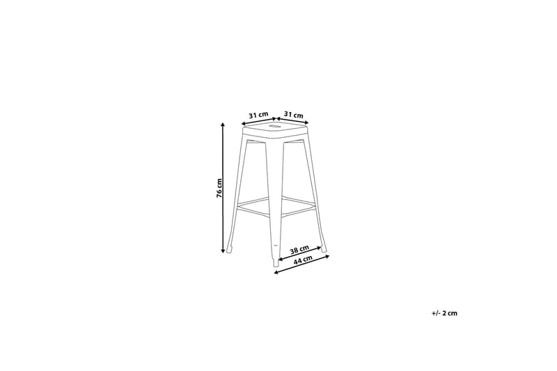 Losiewski Barstol 2-Pack - Grå - Barstol & barpall