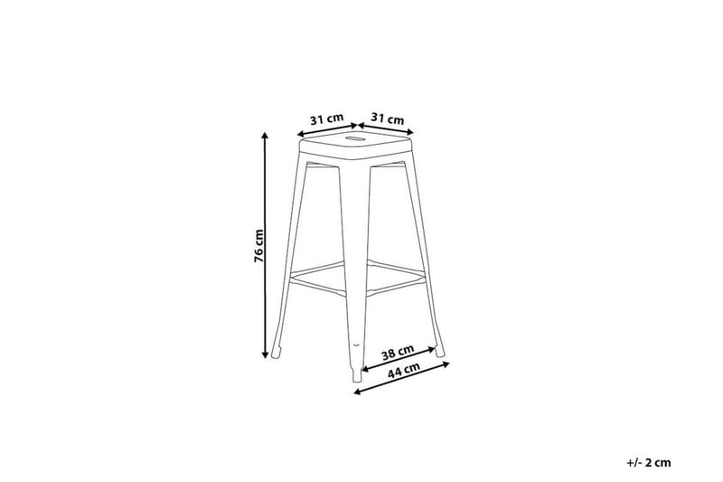 Losiewski Barstol 2-Pack - Grå - Barstol & barpall