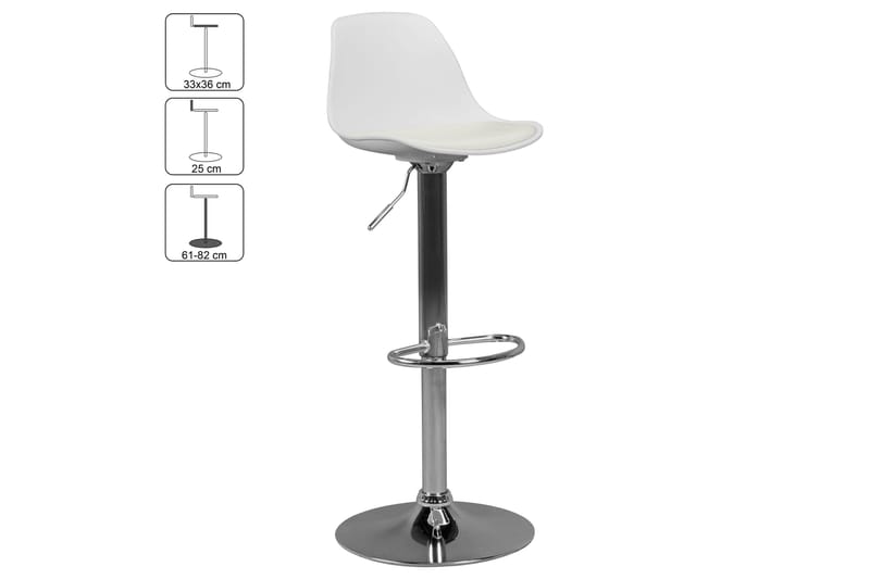 Mateel Barstol - Vit - Möbler - Stolar & fåtöljer - Barstol & barpall