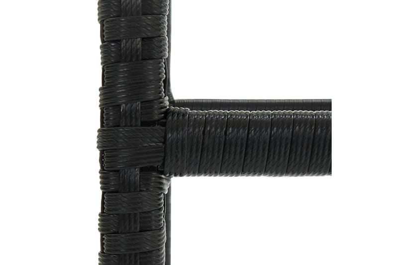 Barstolar med dynor 3 st svart konstrotting - Svart - Barstol & barpall