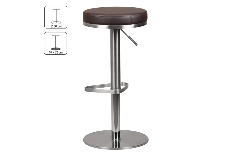 Norsen Barstol - Brun|Krom - Möbler - Stolar & fåtöljer - Barstol & barpall
