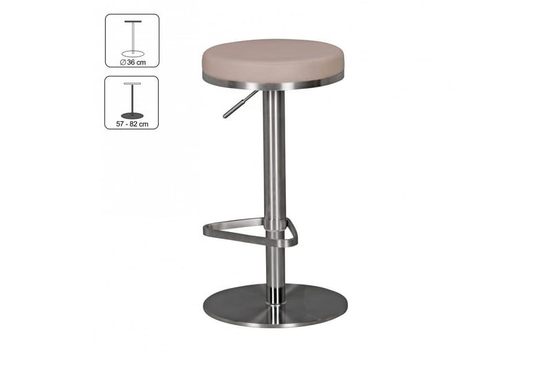 Norsen Barstol - Taupe|Krom - Möbler - Stolar & fåtöljer - Barstol & barpall