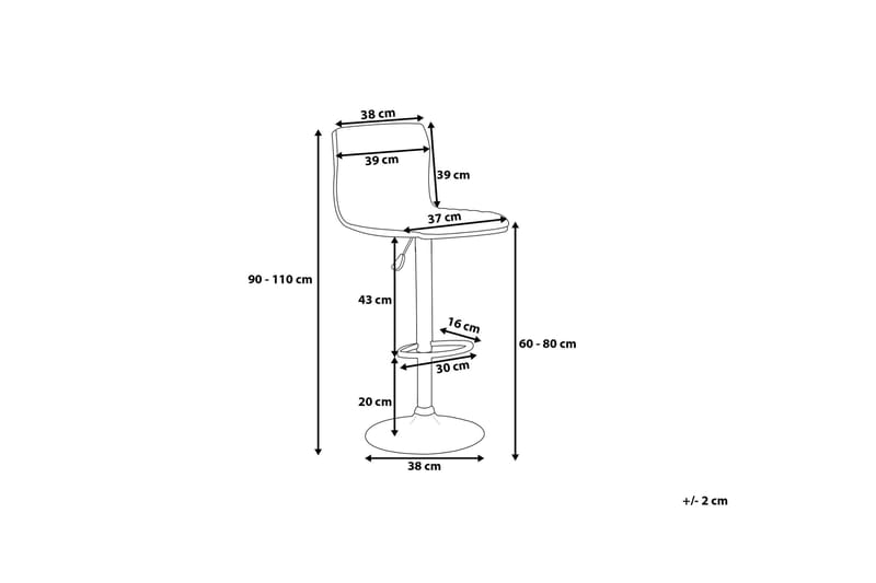 Orlando Barstol 39 cm 2-pack - Svart - Möbler - Stolar & fåtöljer - Barstol & barpall