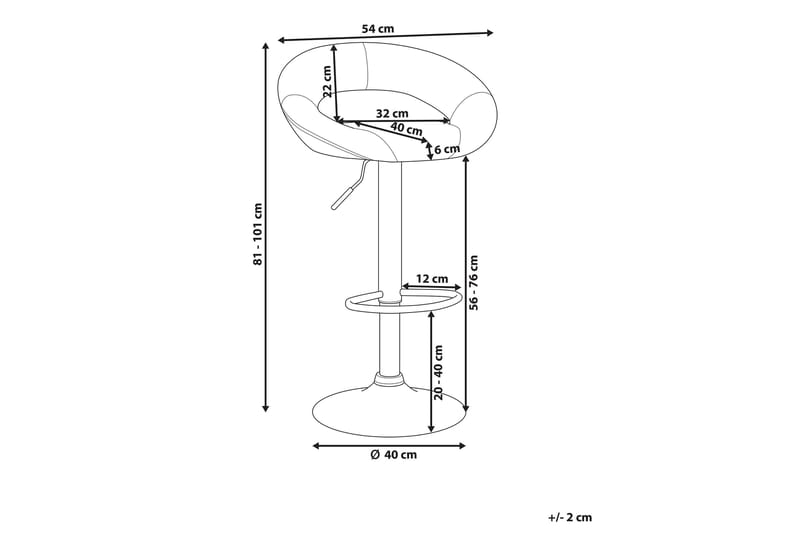 Peoria Barstol 54 cm - Grå - Möbler - Stolar & fåtöljer - Barstol & barpall