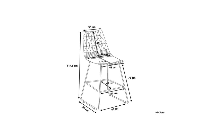 Preston Barstol 48 cm - Svart - Barstol & barpall