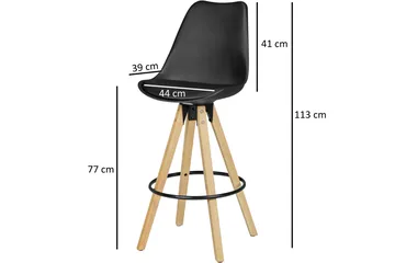 Sarkbank Barstolar 2-pack - Svart/Brun - Möbler - Stolar & fåtöljer - Barstol & barpall