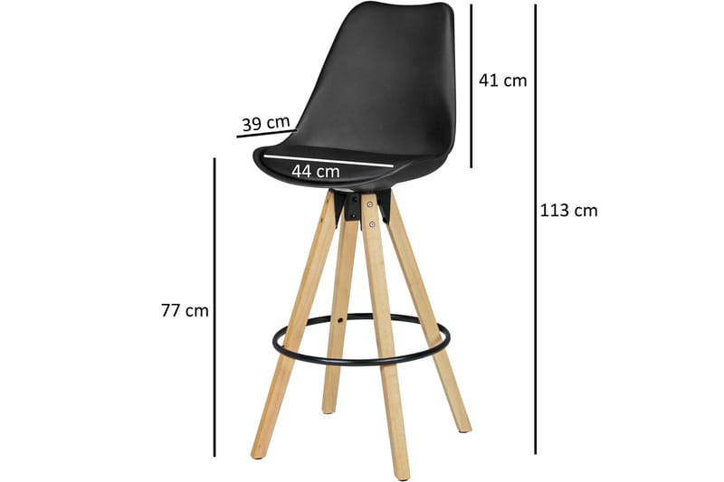 Sarkbank Barstolar 2-pack - Svart/Brun - Möbler - Stolar & fåtöljer - Barstol & barpall