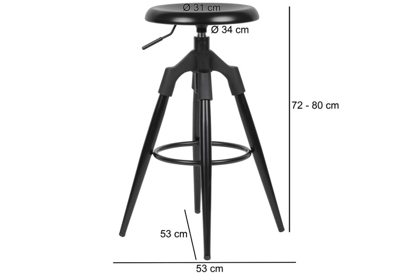 Vabensted Barstol - Svart - Möbler - Stolar & fåtöljer - Barstol & barpall