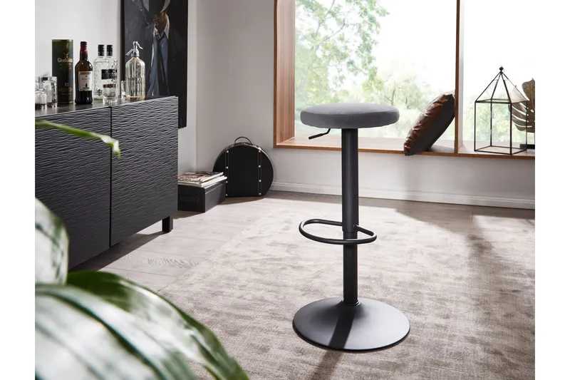 Willowdale Barstol - Ljusgrå/Svart - Möbler - Stolar & fåtöljer - Barstol & barpall