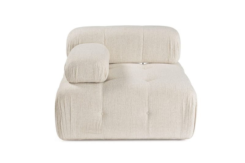 Belgin Vänstermodul / Fåtölj med utfällbara armstöd och ryggstöd, Cream