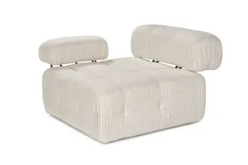 Belgin Vänstermodul / Fåtölj med utfällbara armstöd och ryggstöd - Cream - Möbler - Stolar & fåtöljer - Fåtölj