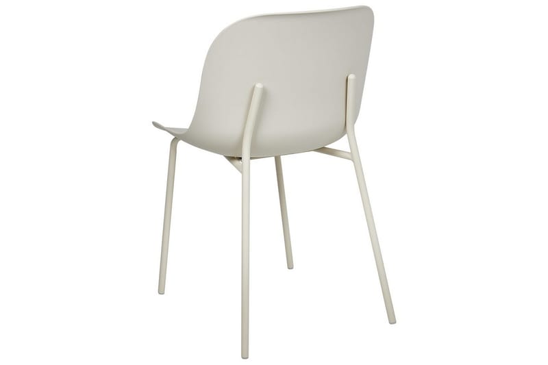 Beloit Matstol i Plast med Metallben - Beige - Möbler - Stolar & fåtöljer - Matstol & köksstol