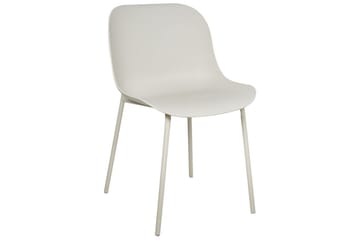 Beloit Matstol i Plast med Metallben - Beige - Möbler - Stolar & fåtöljer - Matstol & köksstol