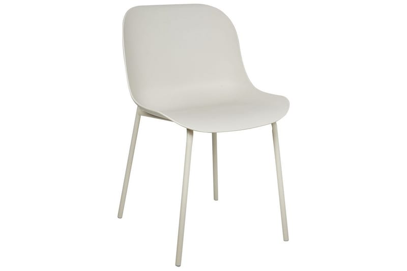 Beloit Matstol i Plast med Metallben - Beige - Möbler - Stolar & fåtöljer - Matstol & köksstol