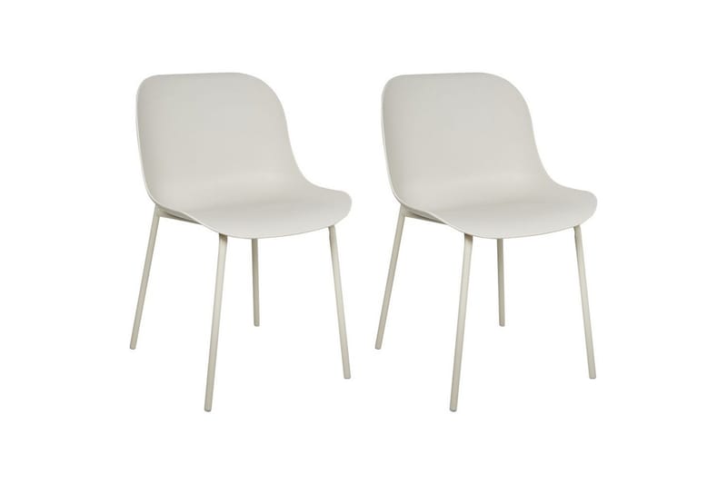 Beloit Matstol i Plast med Metallben, Beige