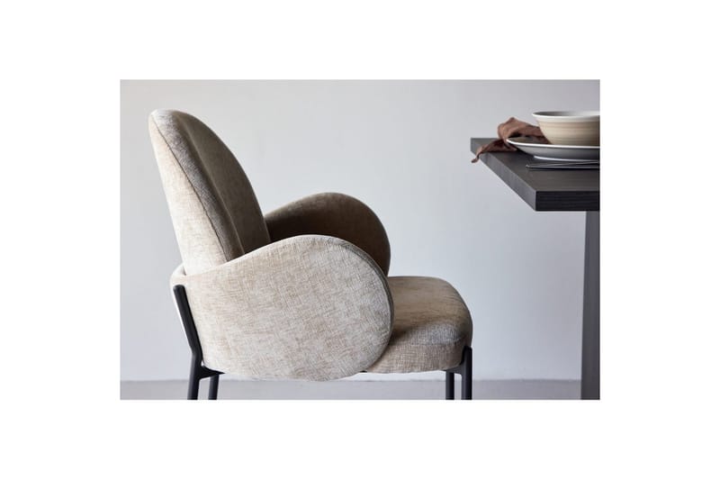 Blom Matstol - Beige - Möbler - Stolar & fåtöljer - Karmstol