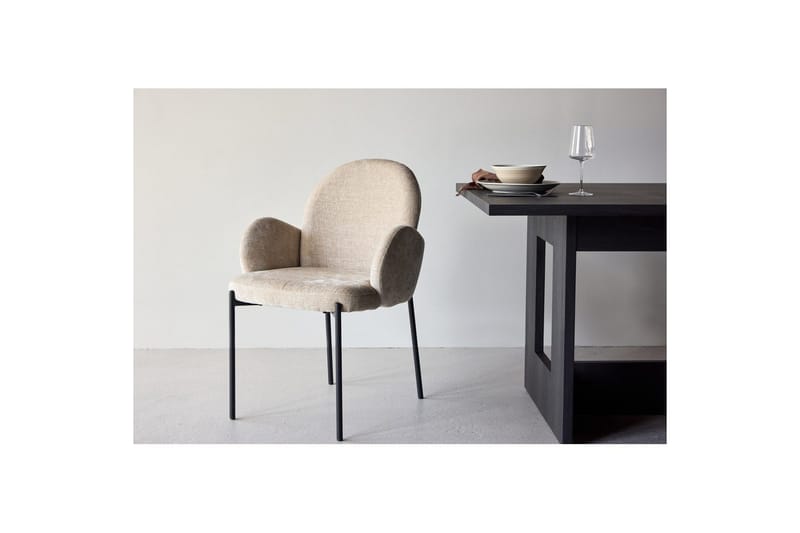 Blom Matstol - Beige - Möbler - Stolar & fåtöljer - Karmstol