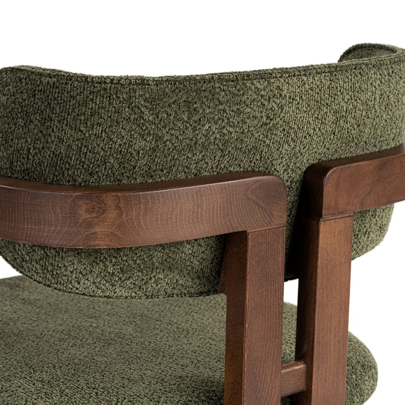 Bonavista Stol - grön och mörk valnöt - Möbler - Stolar & fåtöljer - Matstol & köksstol