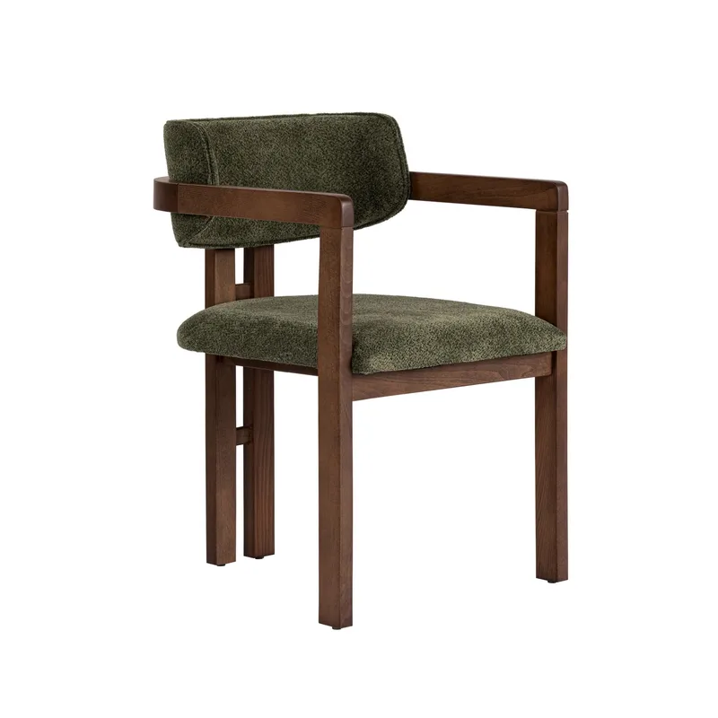 Bonavista Stol - grön och mörk valnöt - Möbler - Stolar & fåtöljer - Matstol & köksstol