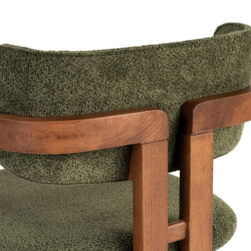 Bonavista Stol - grön och valnöt - Möbler - Stolar & fåtöljer - Matstol & köksstol