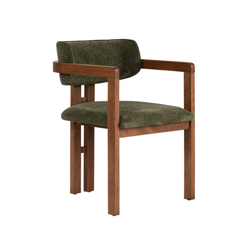 Bonavista Stol - grön och valnöt - Möbler - Stolar & fåtöljer - Matstol & köksstol