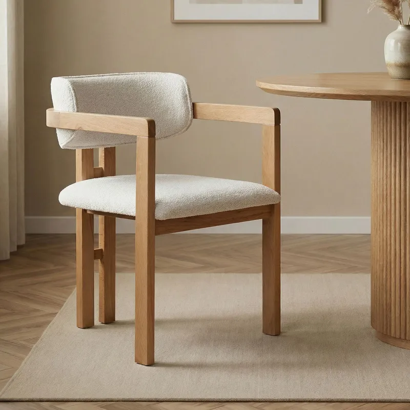 Bonavista Stol - vit och ek - Möbler - Stolar & fåtöljer - Matstol & köksstol