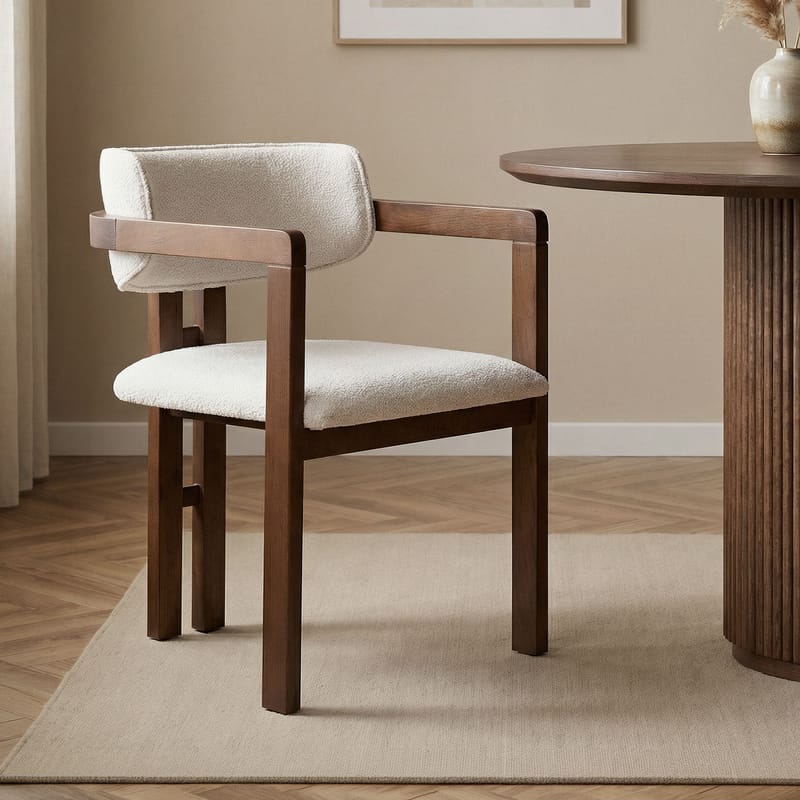 Bonavista Stol - vit och mörk valnöt - Möbler - Stolar & fåtöljer - Matstol & köksstol