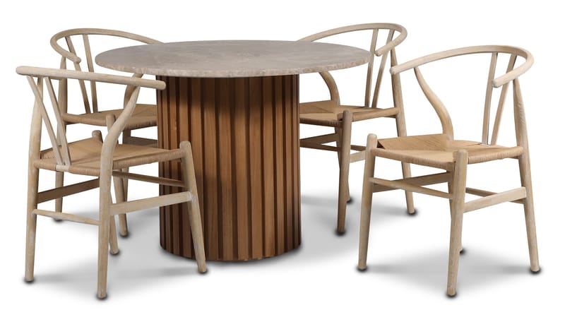 Brandon matstol whitewash med repsits - Whitewash - Möbler - Stolar & fåtöljer - Matstol & köksstol