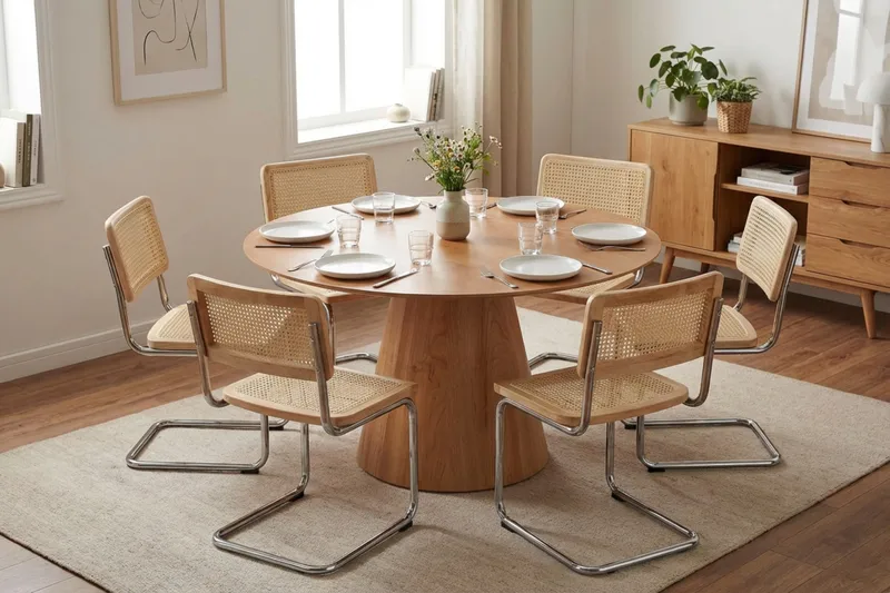 Build Matstol i Rotting - Natur/Krom - Möbler - Stolar & fåtöljer - Matstol & köksstol