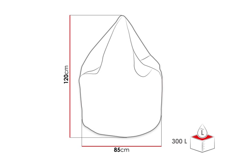 Buzzie Sittsäck 85 cm 120x - Möbler - Stolar & fåtöljer - Sittsäck & sackosäck